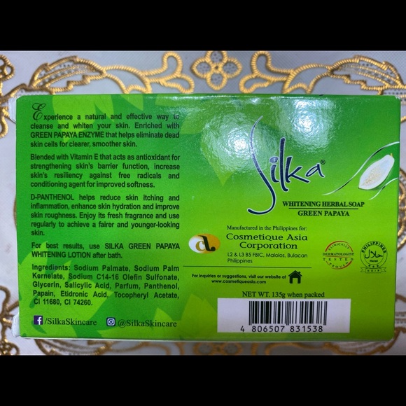 🌸SOLD🌸NEW SILKA WHITENING HERBAL GREEN PAPAYA SOAP - Picture 5 of 12